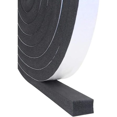 Window and Door Seal, Self Adhesive Foam Weather Stripping, 25 mm Wide x 20 mm Thick x 5 m Long, Black