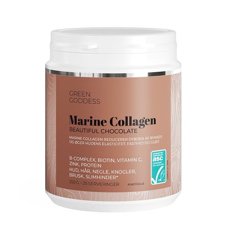 Green Goddess Beautiful Chocolate Marine Collagen 250 g, Helse & Madvarer, Ingredienser, Kollagen