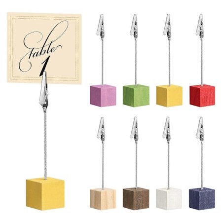 16 stk. Bordnummerclips Bryllupsbanket Navnekortholdere Siddepladskortholdere Memoklips