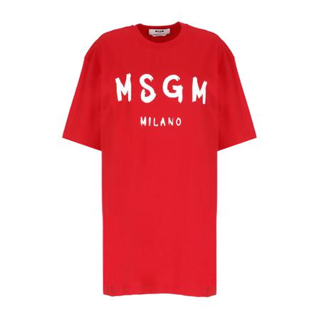 Msgm, T-Shirts Rood, Dames, Maat:M