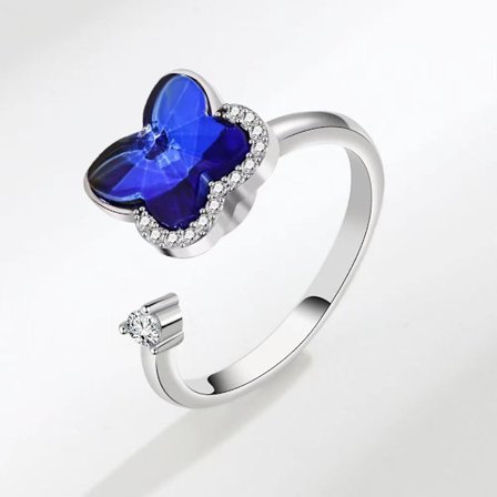 Retro Ångestring för Kvinnor Fidget Ring Spinner Justerbara Smyckesringar Stresslindring (4)