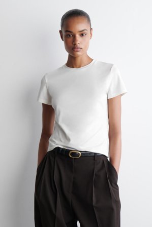COS Women's Shrunken T-Shirt in White
