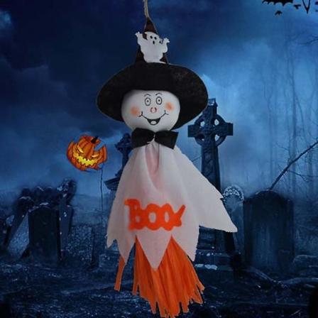 Halloween dekorationer Græskar hængende spøgelse halm vindsok vedhæng til rædsel hus rekvisitter udendørs indendørs bar fest dekoration