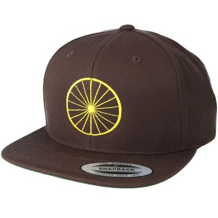 Bike Souls - Brun snapback Keps - Wheel Brown/Yellow Snapback @ Hatstore