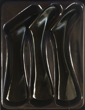 Headbanger Shad 22cm Replacement Tails (Paddlar), Black