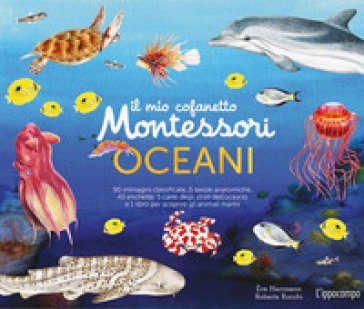 Il mio cofanetto Montessori degli oceani. Ediz. a colori. Con 90 carte degli animali. Con 5 carte degli strati dell'oceano. Con 43 etichette. Con 5 