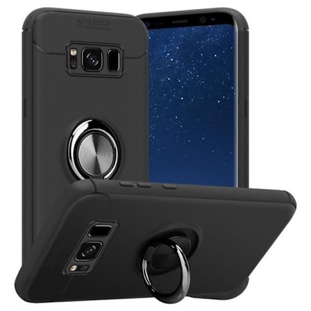 Fodral till Samsung Galaxy S8 PLUS Skal i SVART - GRÅ Fodral Skyddsring Silikon TPU