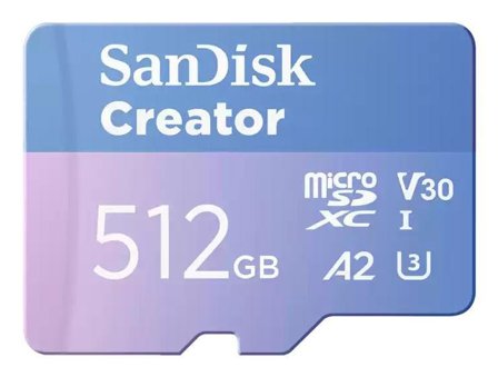 Sandisk Extreme microSD 512GB+SD 190MB/s Creator