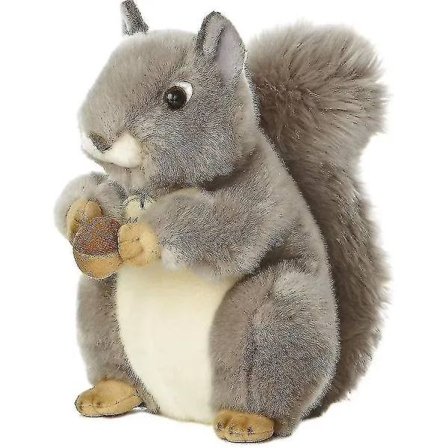 25 cm Aurora Miyoni Grå Ekorn