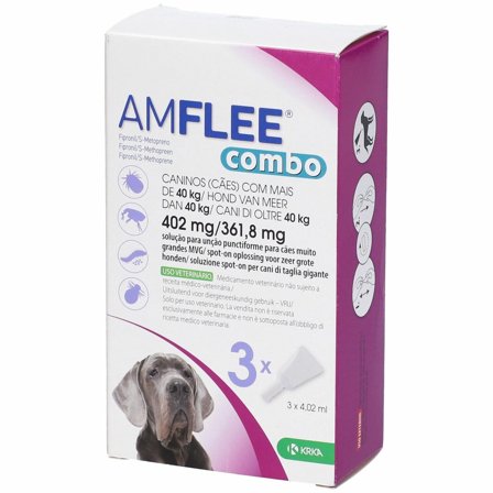 Amflee Combo Soluzione Spot-On Per Cani >40Kg 3 Pipette