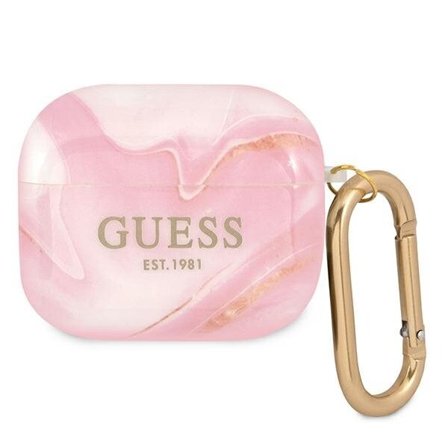 Guess GUA3UNMP AirPods 3-deksel rosa/rosa Marble Collection
