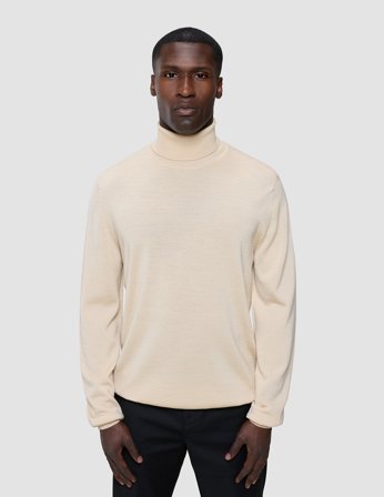 Shaping New Tomorrow - Seamless Premium Merino Knit Turtleneck - Birchwood - Male - Size M