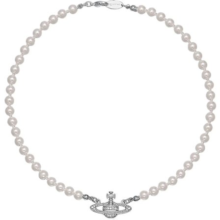 Guld Silver Saturnus Pärlhalsband Diamant Pärla Kristall Strass Saturnus Planet Halsband För Kvinnor Och Flickor Med Speciell Vacker [DB]