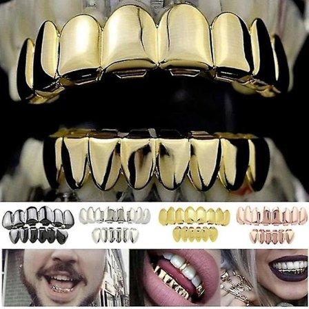 Øvre/nedre eller sæt nyt Hip Hop tandsæt Grillz sæt Dental Grills smykker 1 stk