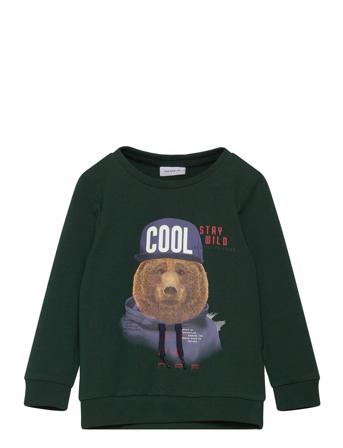 Nmmlabear Sweat Unb Tops Sweat-shirts & Hoodies Sweat-shirts Green Name It