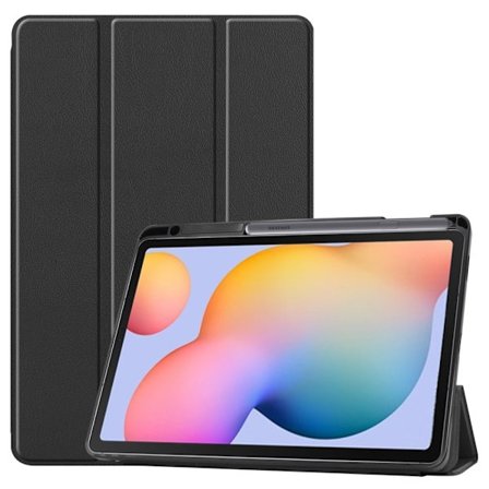 Samsung Galaxy Tab S6 Lite - Tri-Fold Cover med Penholder - Sort