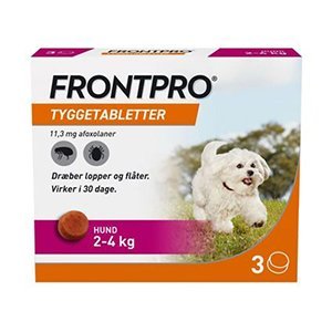 Frontpro tyggetablet 2-4 kg. 3 stk