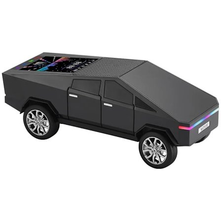 Coluna Bluetooth Ws-580 Tesla Cyber Pickup Bilformet RGB Fargerikt Lys S (Svart)