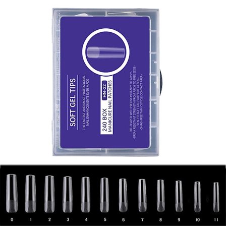 240 stk falske negler i harpiks, falske negler i kisteform, matte frostede falske negler for forlengelse av negler, neglekunstverktøy #3