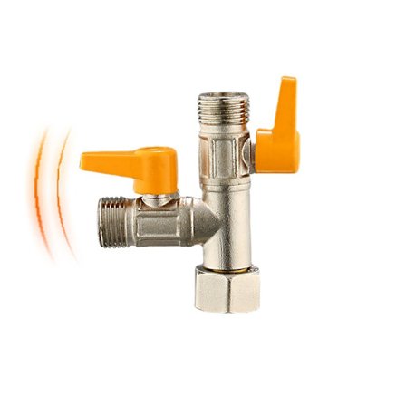 Vägventil T-koppling 3-vägs Toalettkran Handdusch G 1/2 3 Väg