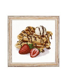 Broderikit Billede Vafler - Oven