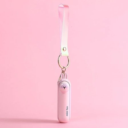 Sød Mini Ventilator Kipas Bærbar Håndfold Seng Office USB Opladning Batteri Bord Skrivebord Køling(FMY) Pink