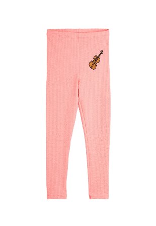 Mini Rodini Violin embroidered leggings Byxor Dam Rosa 116/122