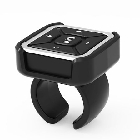 Svart - Bluetooth 5.0 Bluetooth Media Button Fjärrkontroll Rattkontroll Bluetooth Handsfree Controller Svara Lägg på Samtal IPX4 Vattentät Kompatib