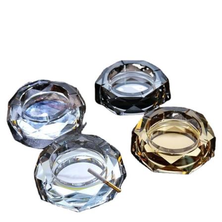 Askebeger Glass Hjem Stue Kontor Europeisk Luksus Stort Askebeger Octagonal transparent 10cm