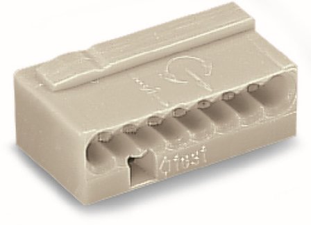 Wago 243-308 Klemme 7 x 10 x 18 mm, 50-pakning Lysegrå, Installasjonsmaterial