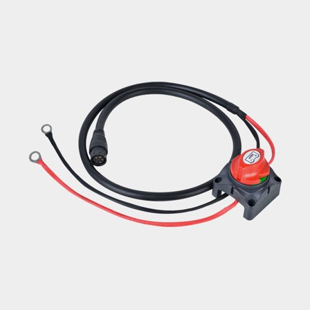 Battery cables for external battery ePropulsion, 1.5 meter, with switch, fits Spirit 1.0 PLUS / EVO