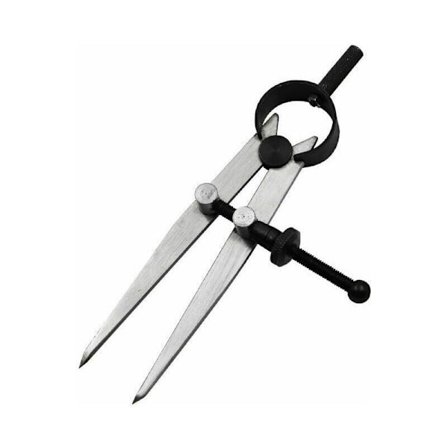 Kuiva kärki kompassi nahka jousi jakaja pyörivä naarmu käsityökalu, säädettävä nahkatyö kompassi DIY ompelutyökalut (100mm)