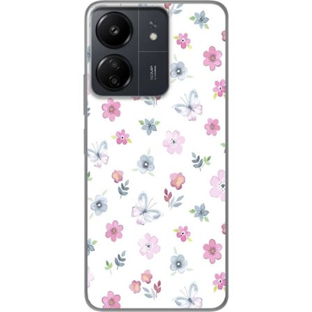 Mobilskal till Xiaomi Redmi 13C med Blommor och fjärillar