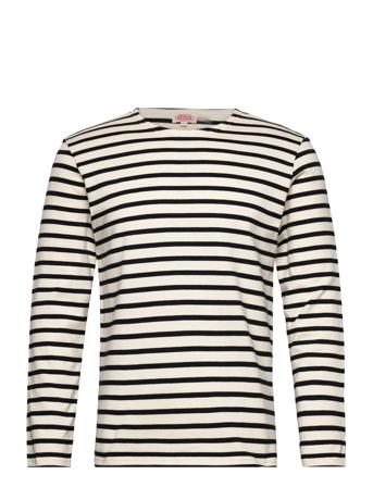 Striped Breton Shirt Héritage T-shirts Long-sleeved Creme Armor Lux*Betinget Tilbud