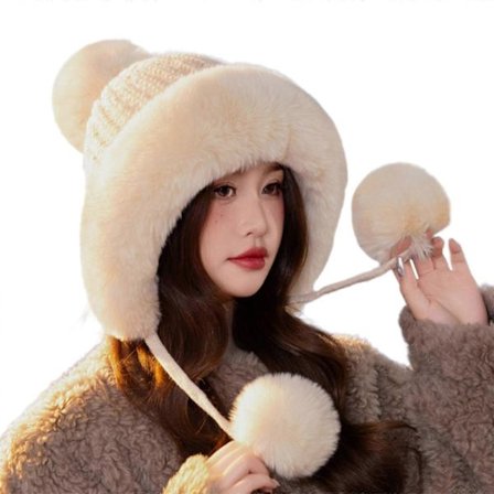 Plys Øreklap Hat Unisex Pels Hat Vinter Varm Hat Komfortabel Koldt Vejr Hat til Efterår Vinter Varme khaki