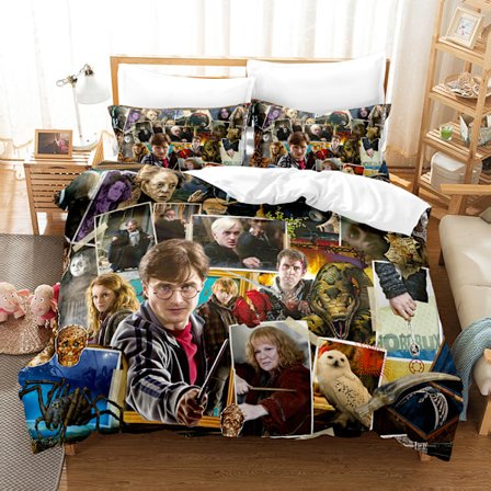 Harry Potter Sängkläder Set Tryckt Påslakan Täcke Örngott Barn Present 12