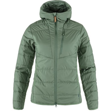 Fjällräven Women's Keb Gepolstert Kapuzenpullover in Patina Green/Grün, Primaloft | Size: Medium