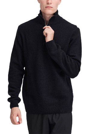 Casual Friday KARL Halfzip Lambswool Knit Tröjor Herr Blå XL