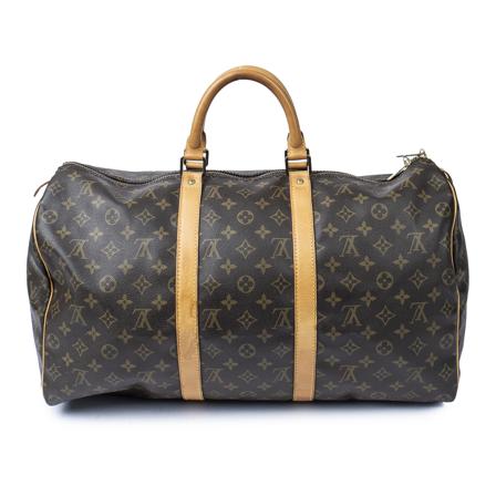 Louis Vuitton Vintage, Keepall 50 Bruin, Dames, Maat:ONE Size,Canvas