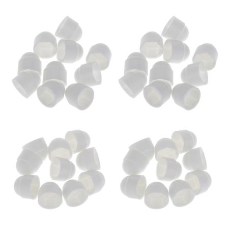 40 stk. M6 Hvide Kuppel Bolt Møtrik Beskyttelseshætter Dæksekskant