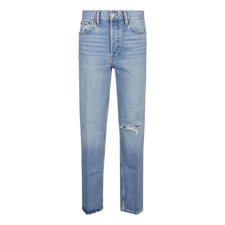 Re/Done, Straight Jeans Blauw, Dames, Maat:W28