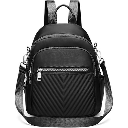 Ryggsekk dame, Elegant skulderveske 2 i 1 nylon vanntett