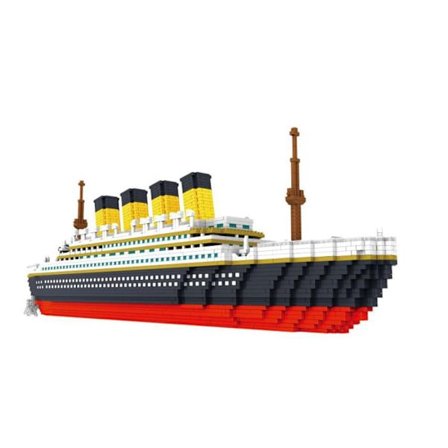 Titanic modell att bygga INN 3800 färgade bitar att montera bygga båt plastkonstruktion barn vuxen