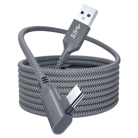5M Latauskaapeli Oculus Quest 2 Link -kuulokkeille USB 3.0 Type C -datalinja Tiedonsiirto Type-C - USB-A