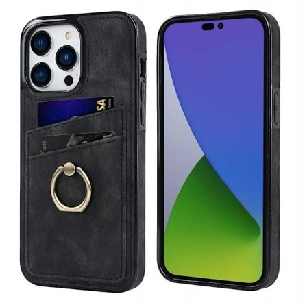 iPhone 14 Pro -matkapuhelimen suojakuori korttitelineellä Retro V4