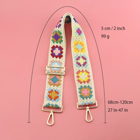 Crossbody Bag Belte Vintage mønstret veskestropp C C