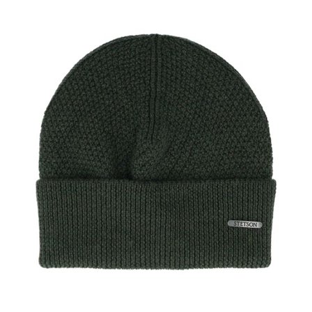 Stetson - Grön cuff Beanie - Beanie Merino Wool Pale Olive Cuff @ Hatstore