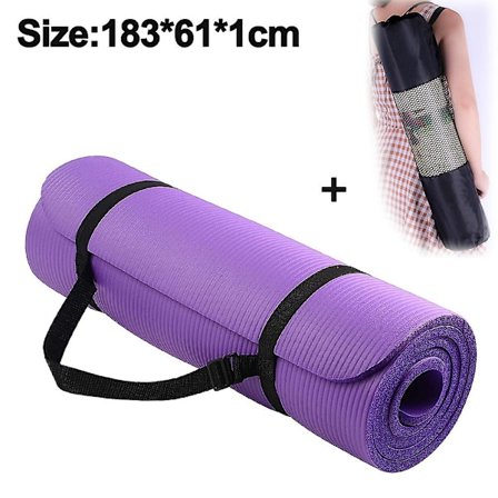 Yogamatte, Sklisikker Treningsmatte, Matte Treningsmatte Med Bærestropp For Kvinner Yoga, Pilates, Meditasjon, Hjemmetrening, Gulvøvelser