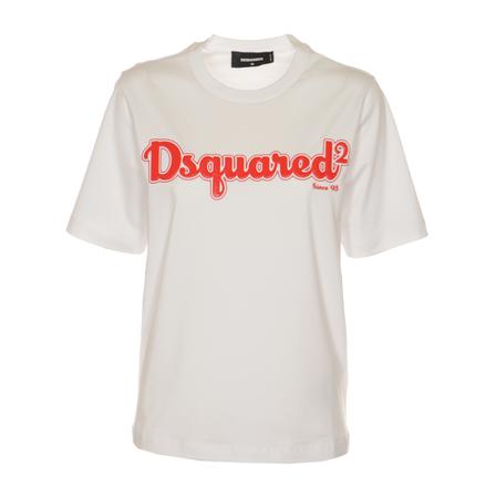 Dsquared2, T-Shirts Wit, Dames, Maat:S