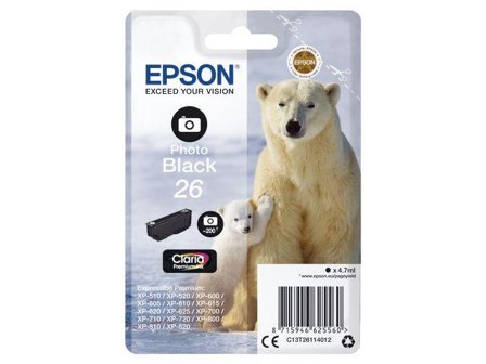 Epson 26 - fotosort - original - blekkpatron